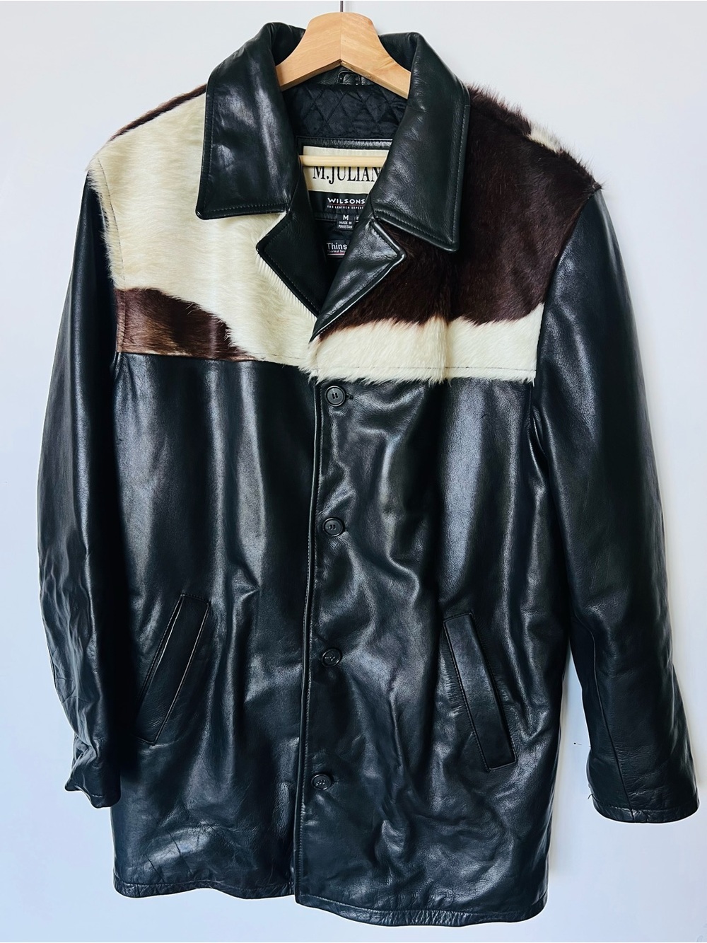M. Julian Wilson’s Leather and Cowhide Hair-calf Coat.
